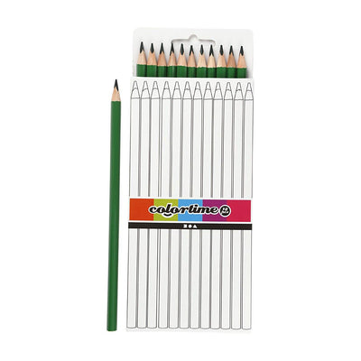 Crayons de couleur triangulaire - vert, 12e.