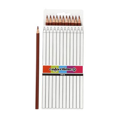 Crayons de couleur triangulaire - marron, 12e.
