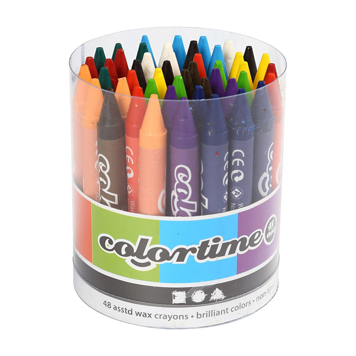 Situé avec 12 couleurs Color Calk, 48 PCS.