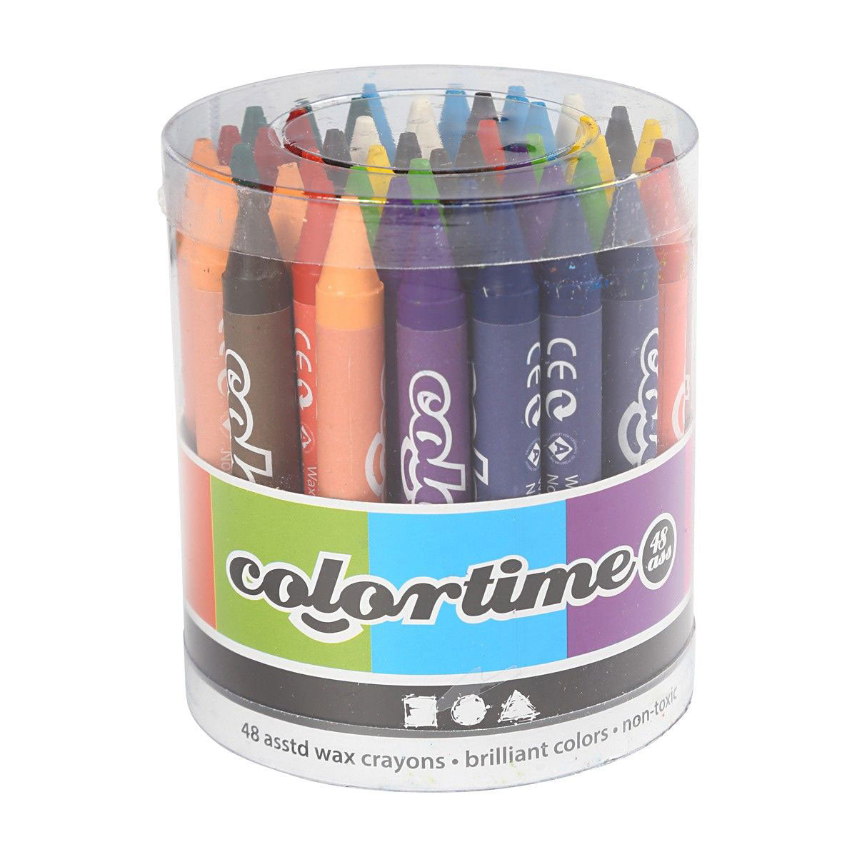 Situé avec 12 couleurs Color Calk, 48 PCS.