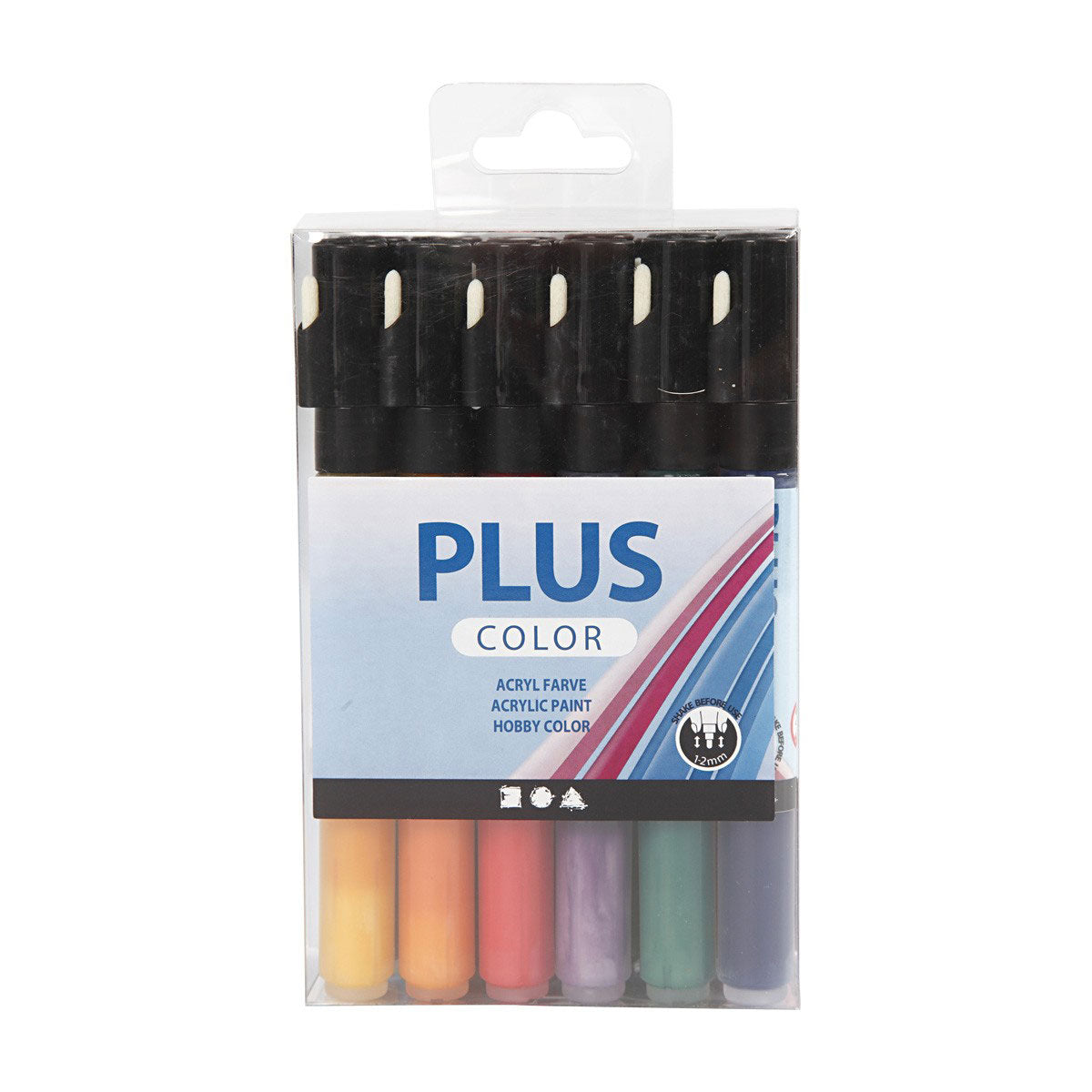 Plus Color Acrylic Markers Marqueur pour peinture acrylique, 18pcs.