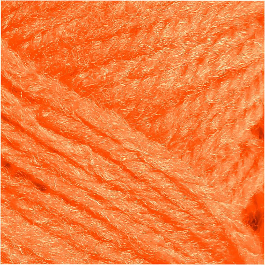 Fil acrylique Néon - Orange Néon, 50gr