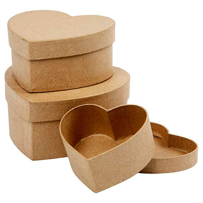 Coeurs Boxes Paper-MaCHÉ, 3e.