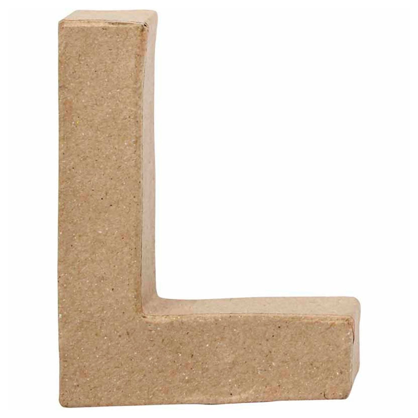 Lettre Papier -maché - L, 10cm