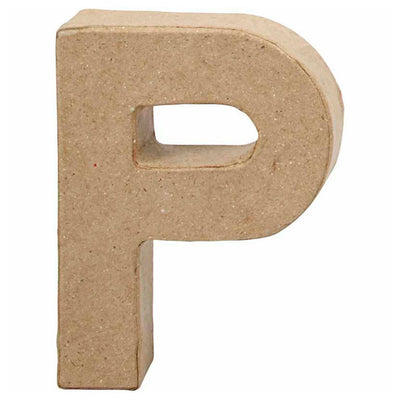 Lettre Papier -maché - P, 10cm