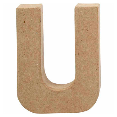 Lettre Papier -maché - U, 10cm