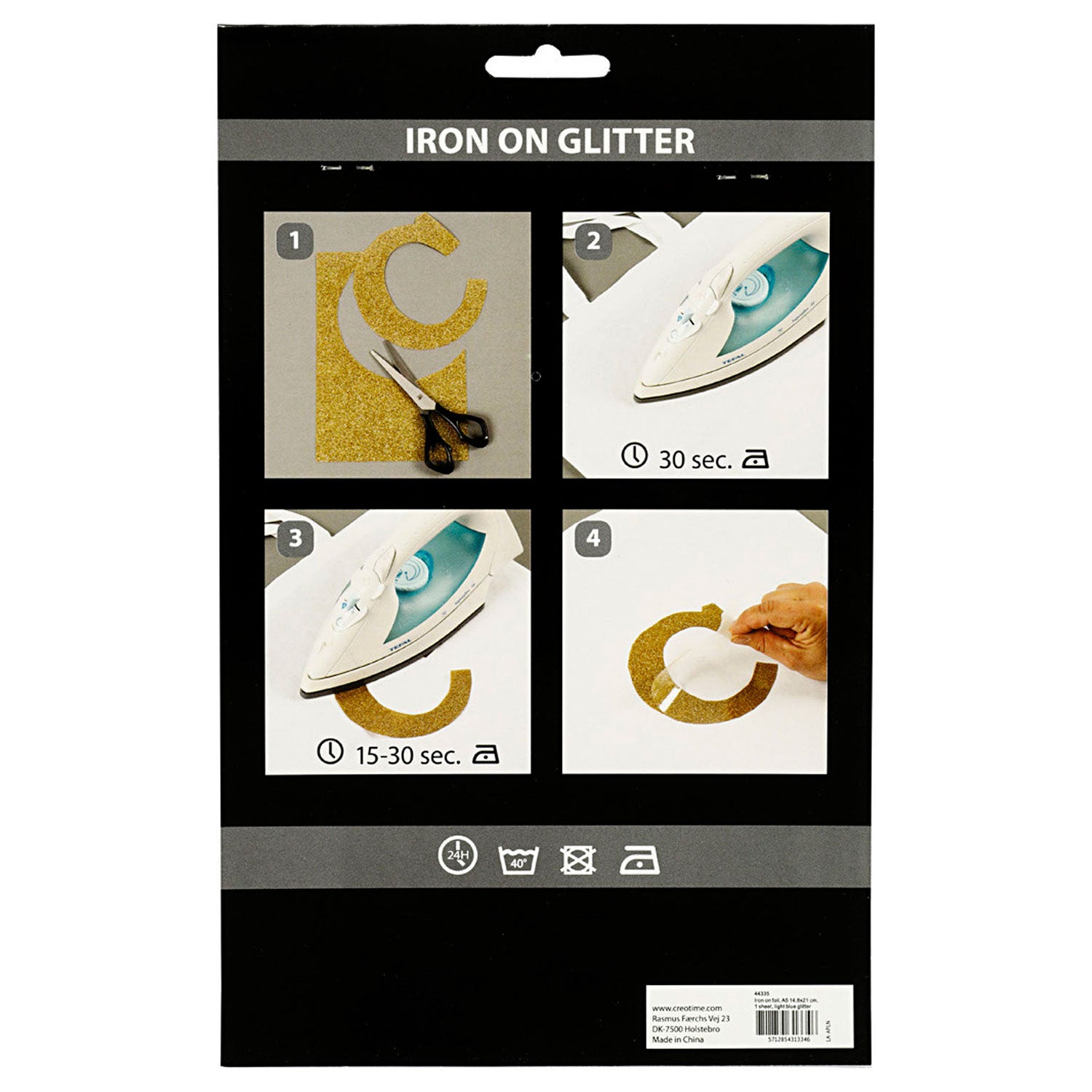 Rike Foil paillette bleu clair, A5
