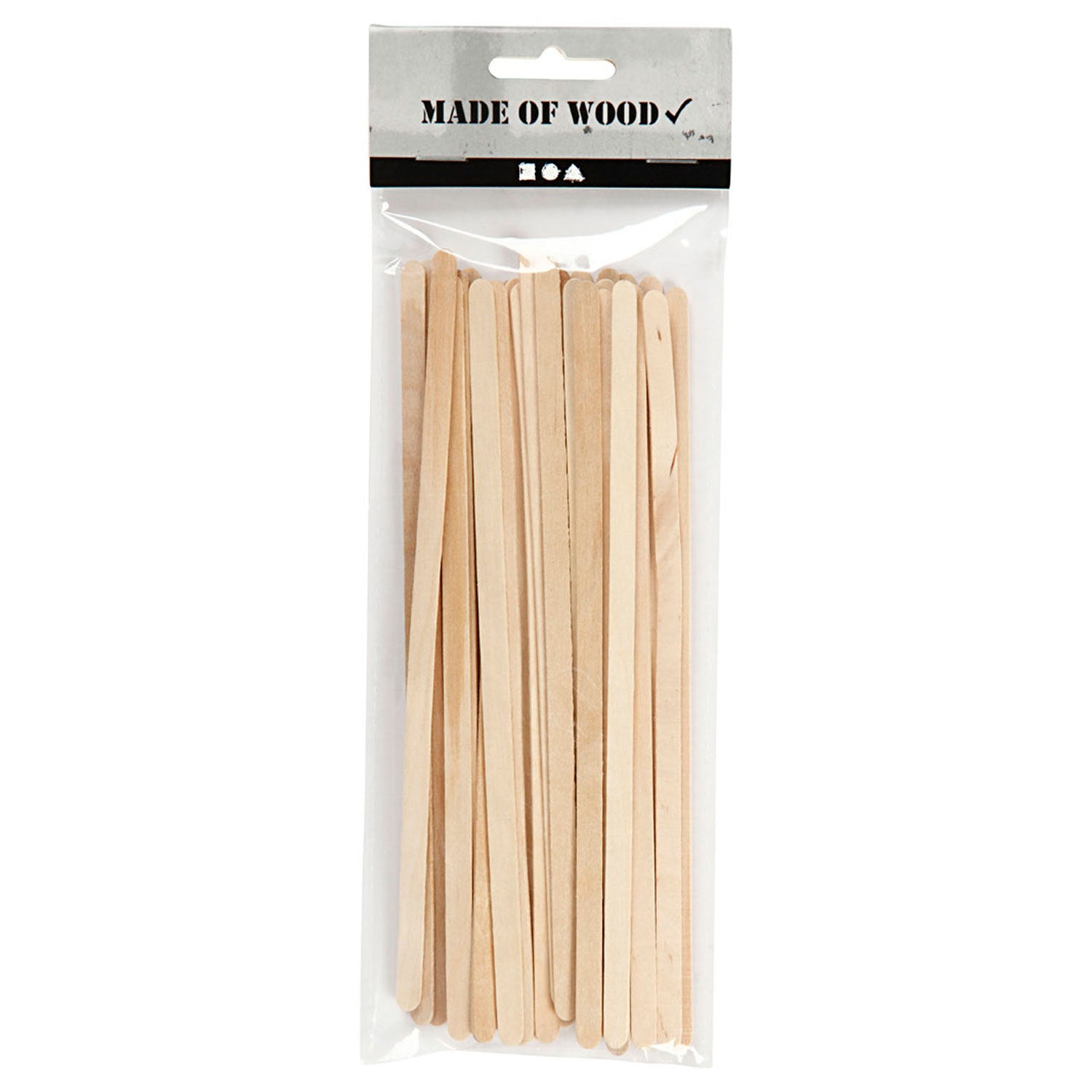 Sticks d'artisanat en bois longs, 30e (19x6 mm)
