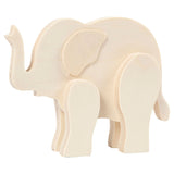 Animal de figure en bois - éléphant - afbeelding 1
