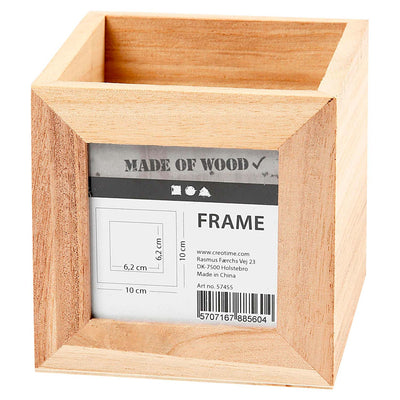 Plateau à stylo en bois avec cadre photo