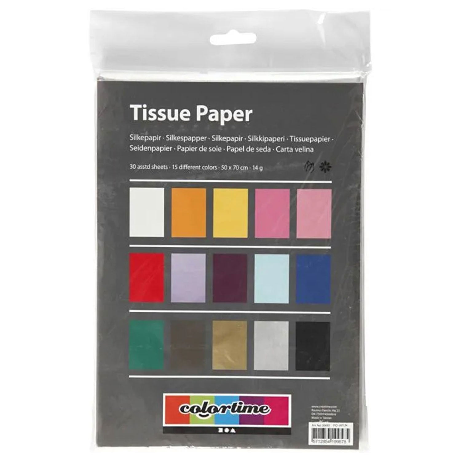 Papier de soie de couleur, 30e.