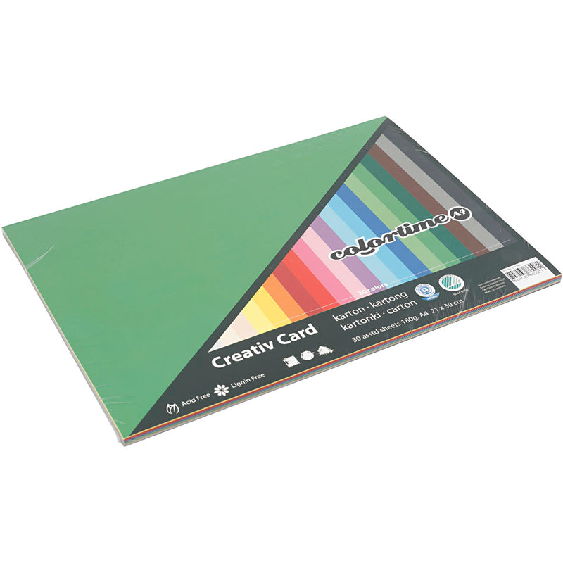 Creativ Company coloré en carton A4, 30 feuilles