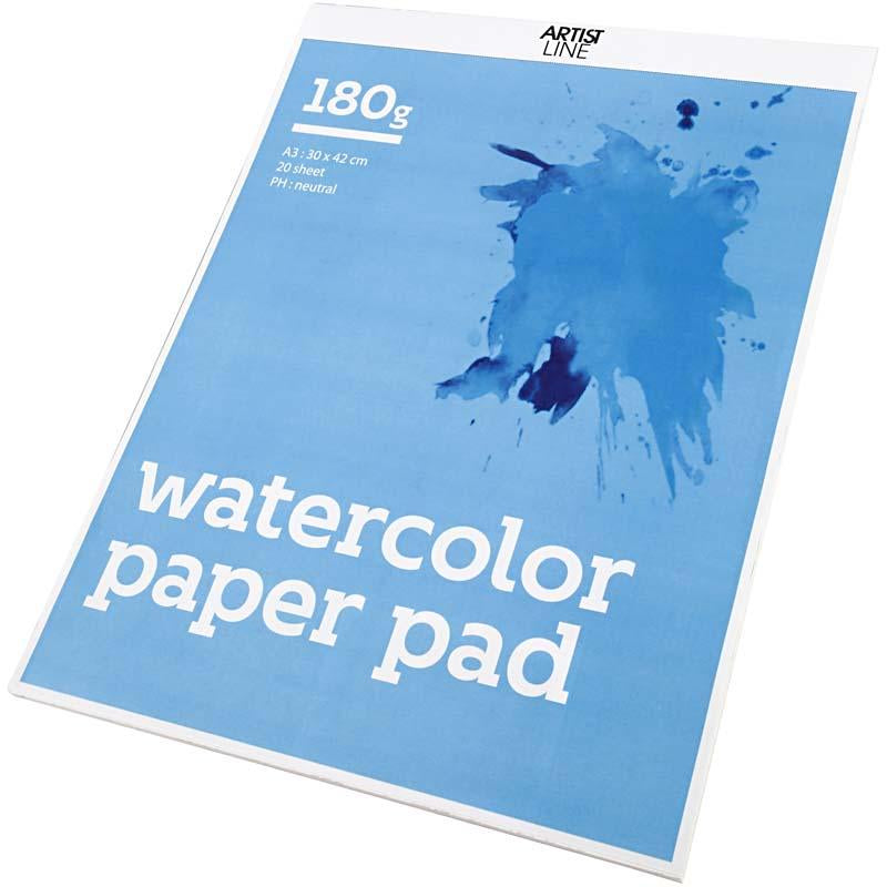 Bloc aquarelle blanc A3, 20 feuilles