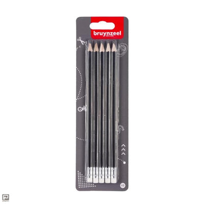 Ensemble de crayons Bruynzeel Graphite, Crayons de 5 Ho avec de la gomme