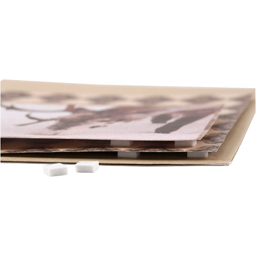 Creativ Company 3D Pads en mousse blanc 5x5x1mm, 2 feuilles