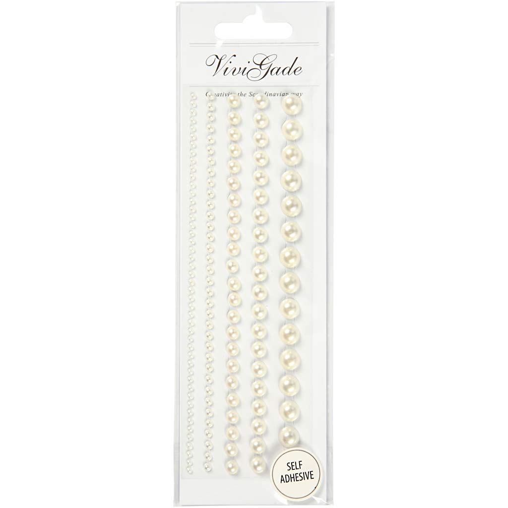 Perles à mi-pâte blanches 2-8 mm, 140e.