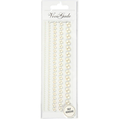 Perles à mi-pâte blanches 2-8 mm, 140e.