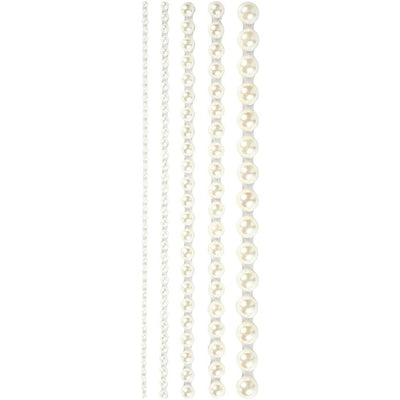 Perles à mi-pâte blanches 2-8 mm, 140e.