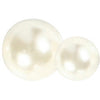 Perles à mi-pâte blanches 2-8 mm, 140e.