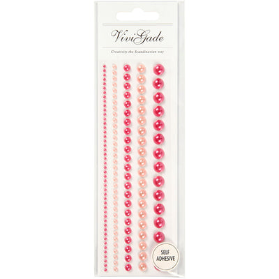 Perles à mi-pâte Rose 2-8 mm, 140e.