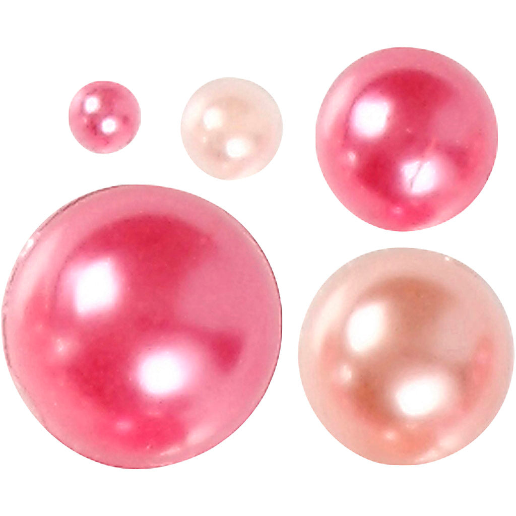 Perles à mi-pâte Rose 2-8 mm, 140e.