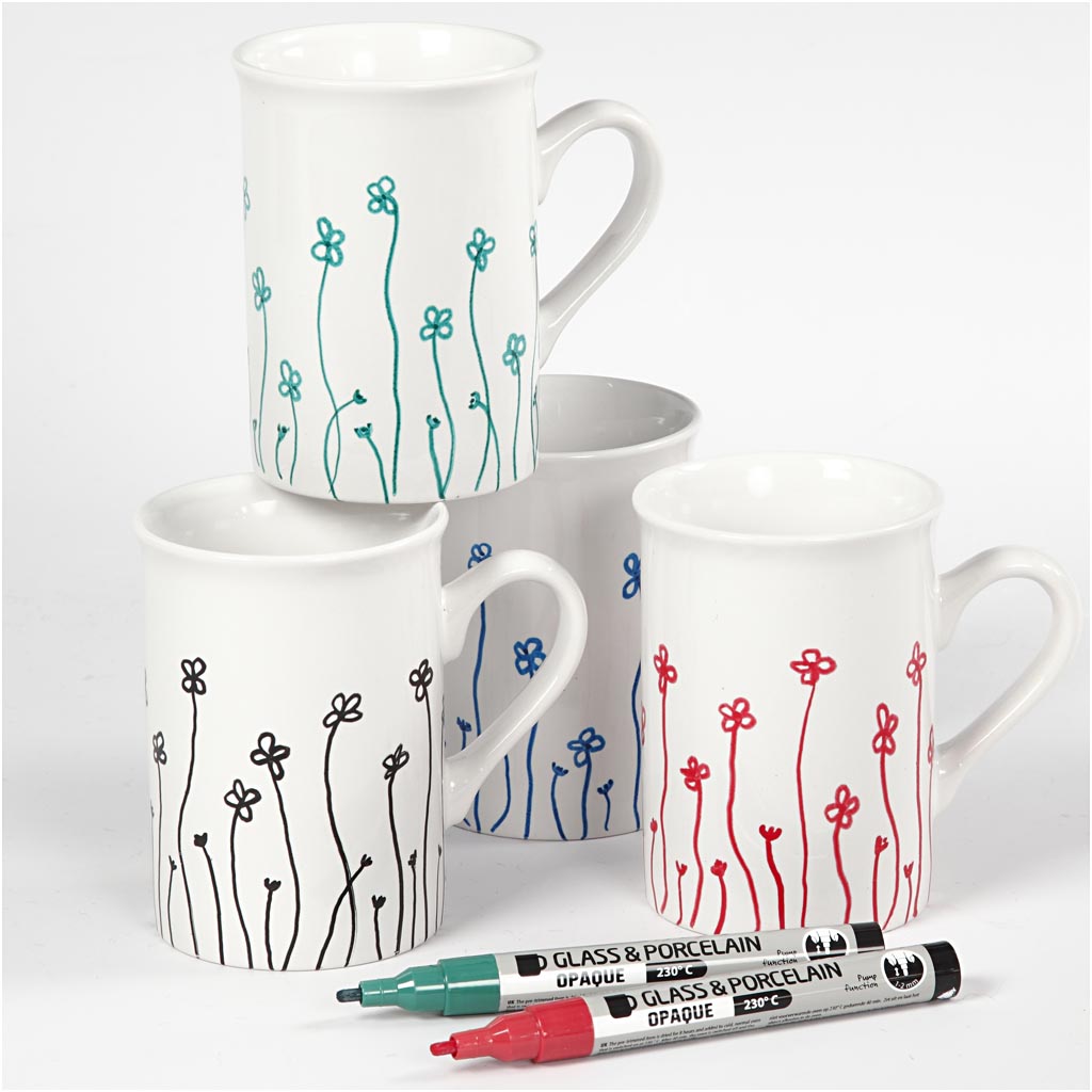 Creativ Company Glasen Porcelain INTEN COLOR, 4ST.