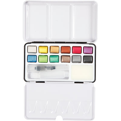 Art aqua aquarel peinture métallique, 12 couleurs