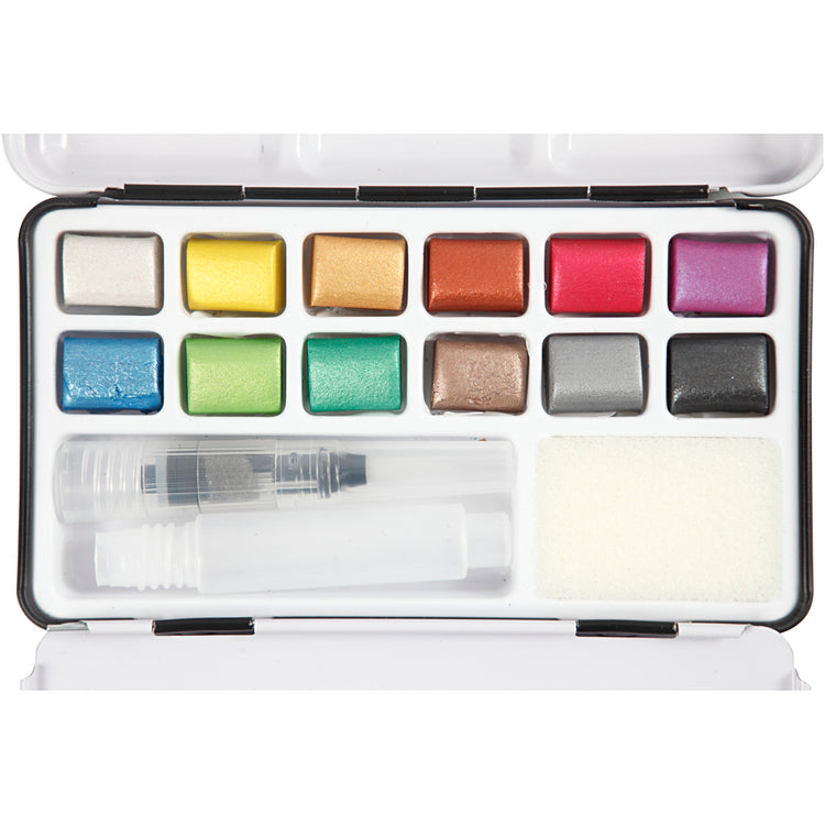 Art aqua aquarel peinture métallique, 12 couleurs