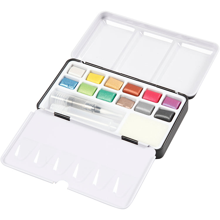 Art aqua aquarel peinture métallique, 12 couleurs
