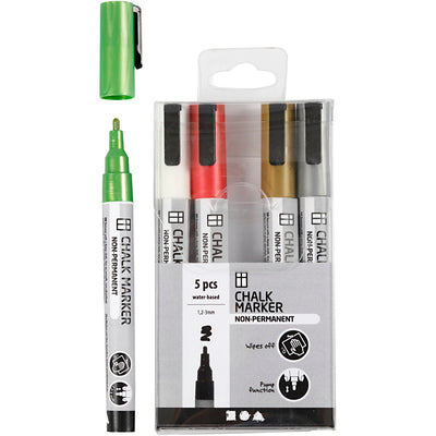 Creativ Company Krijt Markers Metallic Colors, 5e.