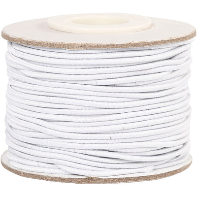 Épaisseur élastique 1 mm blanc, 25m