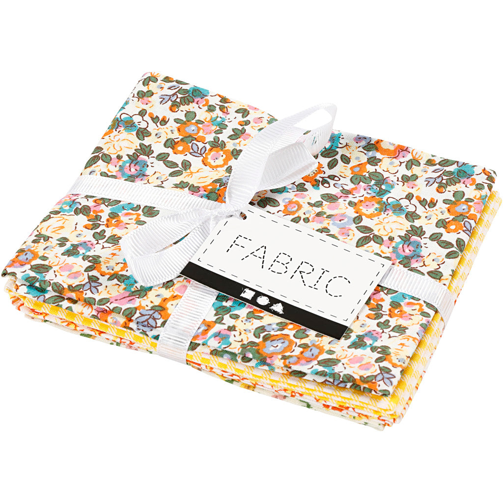 Tissure patchwork jaune 45x55cm, 4st.