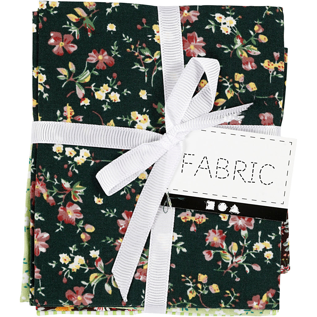 Patchwork Fabric vert 45x55cm, 4st.