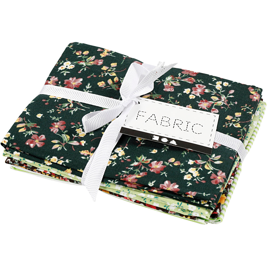 Patchwork Fabric vert 45x55cm, 4st.