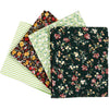Patchwork Fabric vert 45x55cm, 4st.