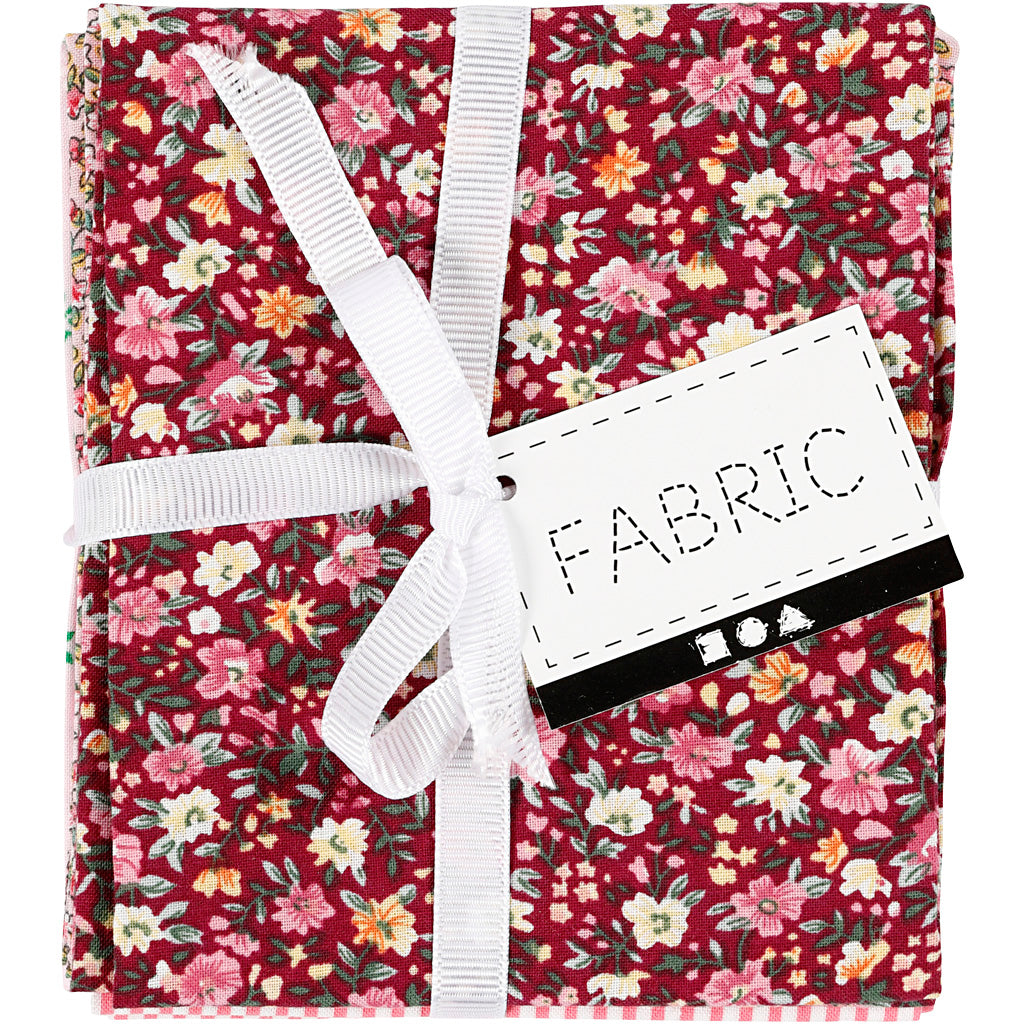 Tissu patchwork rose 45x55cm, 4st.