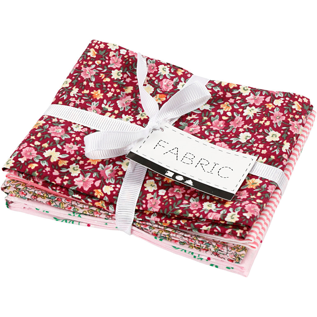 Tissu patchwork rose 45x55cm, 4st.