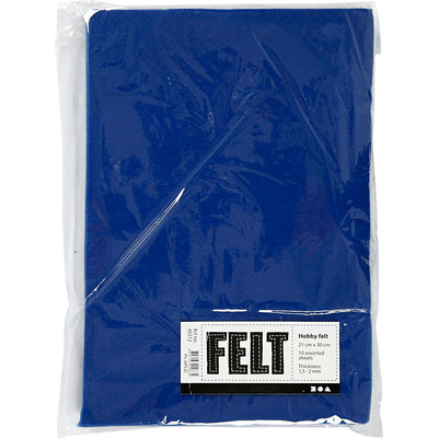 Feutre Hobby Bleu A4, 10 feuilles