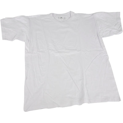T-shirt blanc avec du cou rond Coton, taille L