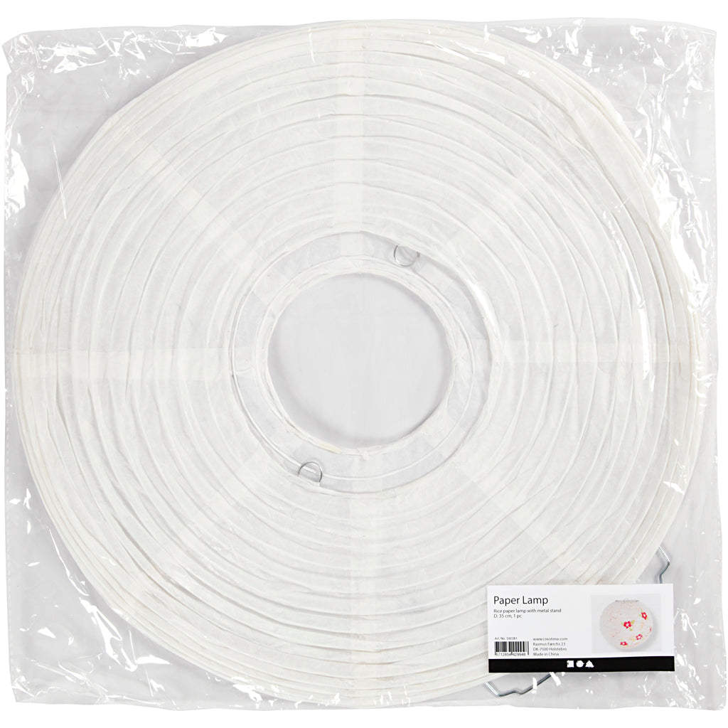 Lampe en papier de riz blanc, 35cm