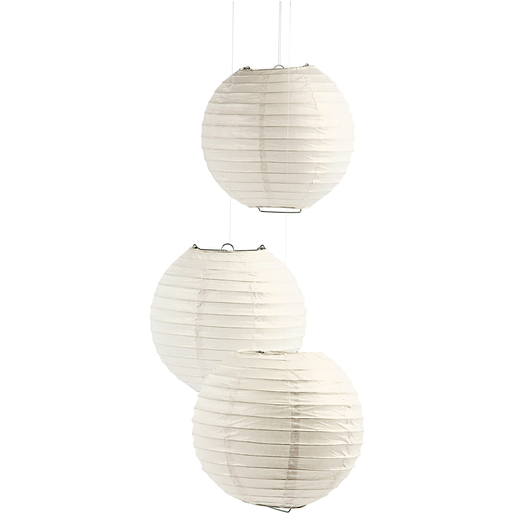 Lampe en papier de riz blanc, 35cm