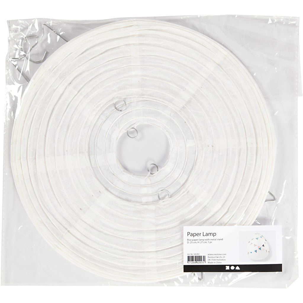 Rice Paper lampe blanche Drop, 27 cm