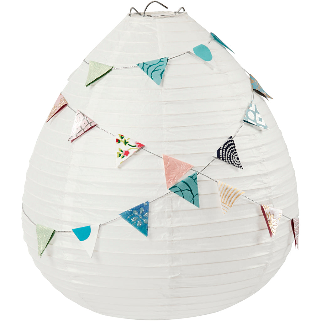 Rice Paper lampe blanche Drop, 27 cm