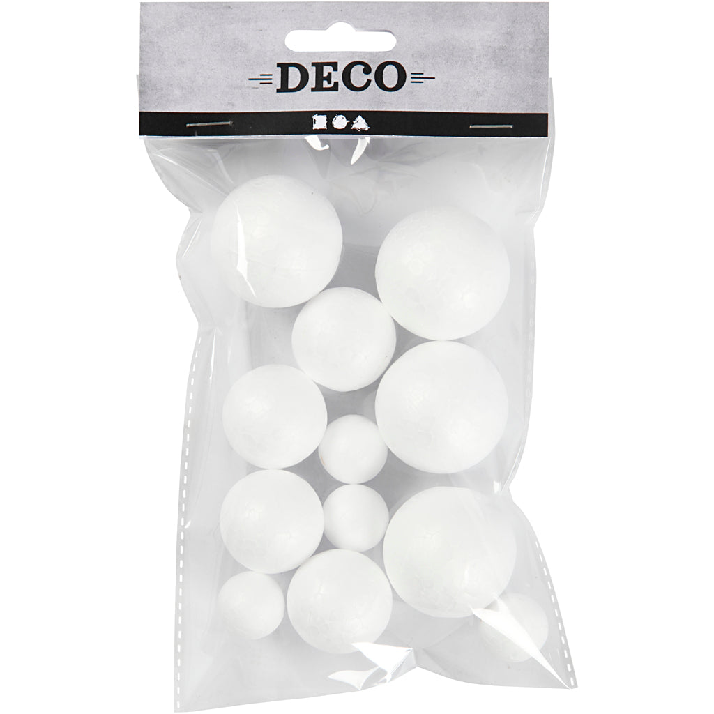 Boules de styropors blancs, 12e.