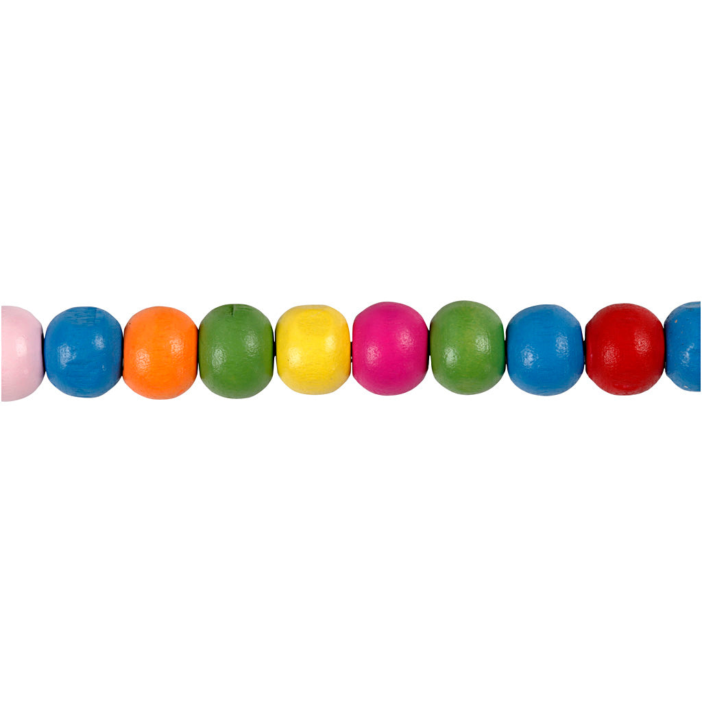 Creativ Company Wooden Beads Mélanger 8 mm, 90e.