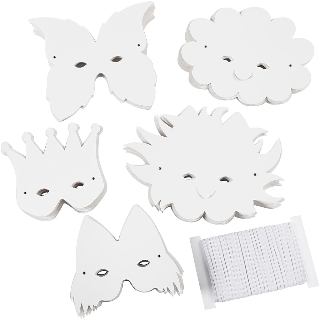 Creativ Company Fantasimaskers White, 100e.