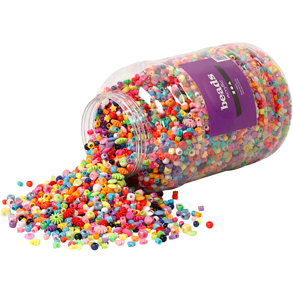 Seau xl avec perles en plastique, 8100st.