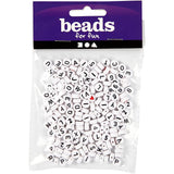 Perles de lettre blanc 7 mm, 200st. - afbeelding 1
