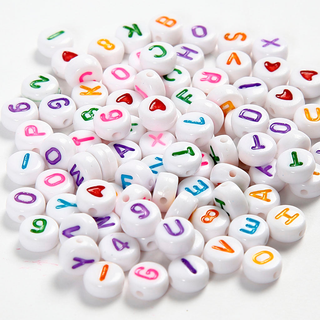 Perles et numéros de lettres, 200st.