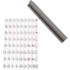 Creativ Company Stamp Set Ensemble de lettres en caoutchouc et de chiffres blancs